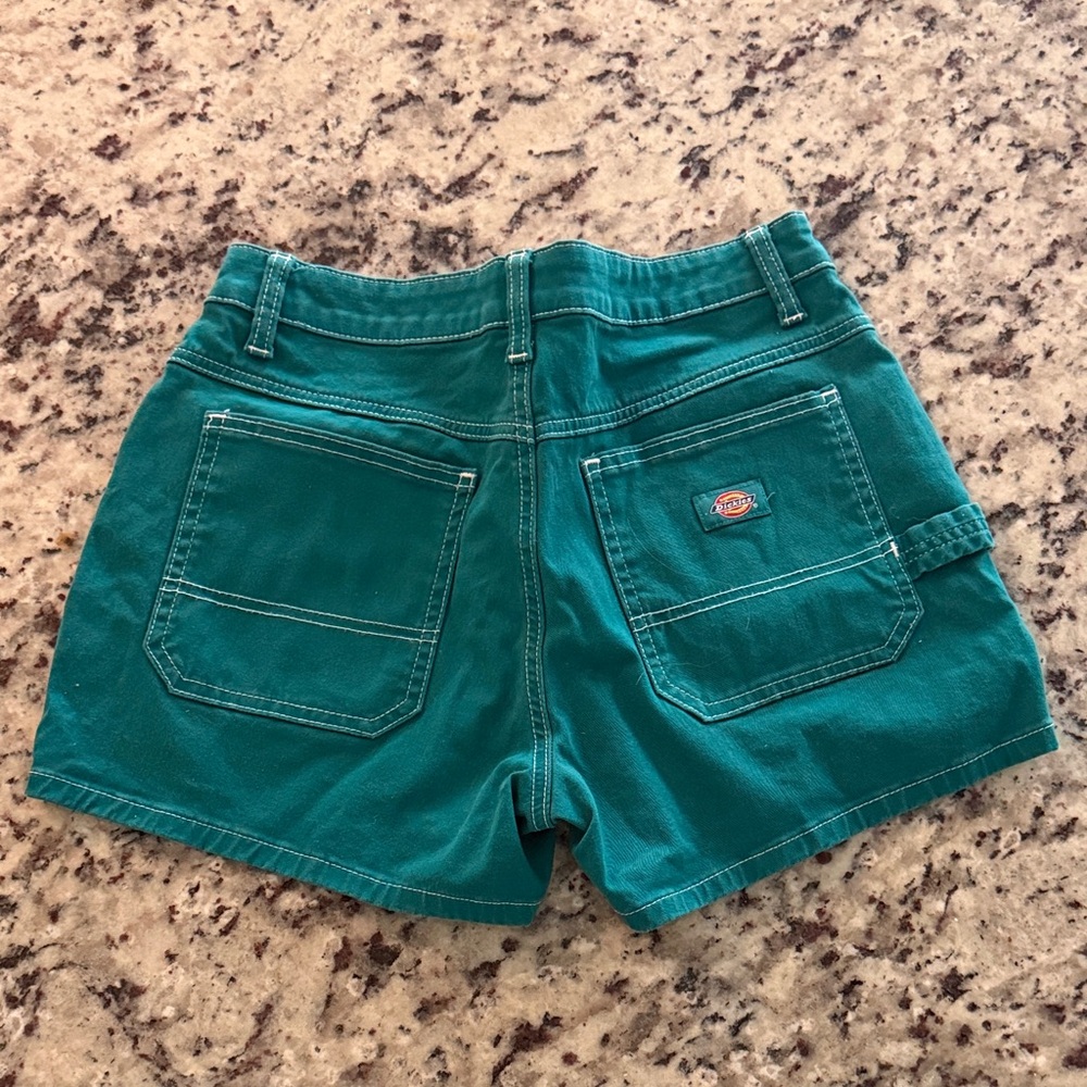 Dickies Women's High Waisted Carpenter Shorts 3" - Deep Lake - Picture 2 of 7
